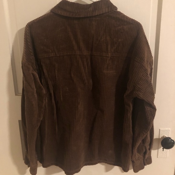 Corduroy Button-Front Shacket - Picture 3 of 4